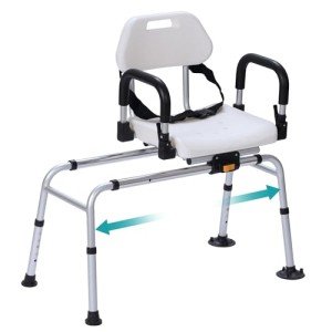 Elenker Adjustable Shower Chair with Backrest