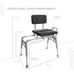 Eagle Health Adjustable Padded Shower Transfer Bench