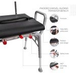 Eagle Health Adjustable Padded Shower Transfer Bench