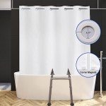 YISURE Split Shower Curtain for Transfer Benches