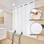 YISURE Split Shower Curtain for Transfer Benches