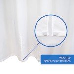 YISURE Split Shower Curtain for Transfer Benches
