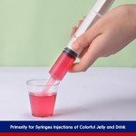 JOLLY CHEF Party Shot 60 Pack Jelly Halloween Shot Syringes, Medium 1.5 oz Container with Lid, Perfect for Plastic Shot Glasses Halloween Thanksgiving Christmas