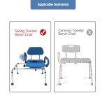 YISURE Split Shower Curtain for Transfer Benches