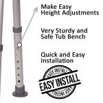 Carex Adjustable Shower Bench for Seniors & Disabled