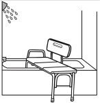 Carex Adjustable Shower Bench for Seniors & Disabled