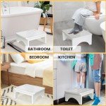 Non-Slip Wooden Step Stool for Adults and Kids