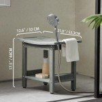 Waterproof Shower Stool for Indoor Use (Gray)