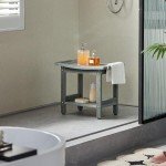 Waterproof Shower Stool for Indoor Use (Gray)
