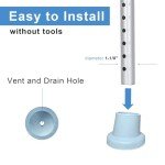 Shower Chair Replacement Feet with Non-Skid Base