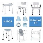 Shower Chair Replacement Feet with Non-Skid Base