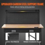 Adjustable Height Heavy-Duty Workbench for Garage