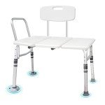 Durable Bath Transfer Bench with Adjustable Backrest