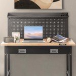 Adjustable Height Heavy-Duty Workbench for Garage