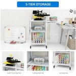 PUNCIA 3-Tier Rolling Heat Press Table Stand