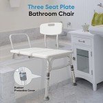 Durable Bath Transfer Bench with Adjustable Backrest