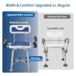 SeatYuPro Wide Shower Chair with Armrests