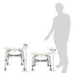 Heavy-Duty Medical Shower Chair with 6 Heights