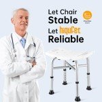 Hiqufet Shower Chair for Inside Shower(500lb), FSA/HSA Eligible 5 Height Adjustable Shower Stool, Shower Seats for Adults, 3-Minute Quick Assembly, Heavy Duty Shower Bench for Inside Shower to Sit on