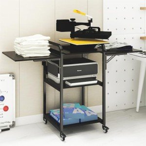 3-Tier Foldable Rolling Heat Press Machine Stand
