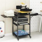 3-Tier Foldable Rolling Heat Press Machine Stand