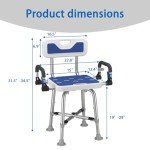 SeatYuPro Wide Shower Chair with Armrests