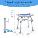 Loyoda Adjustable Shower Bench with Reinforced Support