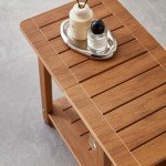 Waterproof Adjustable Shower Stool with Non-Slip Legs