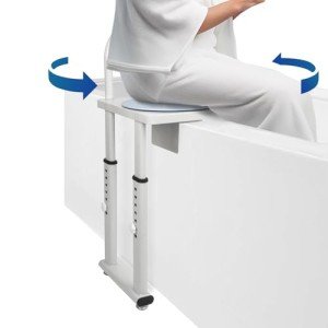 Adjustable Shower Transfer Chair with Handrail