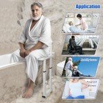 Adjustable Shower Transfer Chair with Handrail