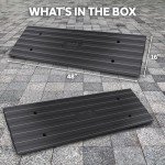 Heavy Duty 4ft Rubber Curb Ramps for Vehicles