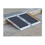 Portable Non-Skid Aluminum Wheelchair Ramp - 2FT