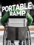 Portable Non-Skid Aluminum Wheelchair Ramp - 2FT