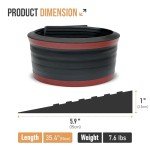 Boiarc 1" Height Non-Slip Rubber Wheelchair Ramp