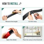 Self-Adhesive Rubber Door Threshold Ramps for Wheelchairs