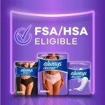 Always Discreet Adult Incontinence Underwear for Women and Postpartum Underwear, XL, Up to 100%* Bladder Leak Protection, 64 CT,