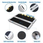 Portable 3-Foot Aluminum Wheelchair Ramp