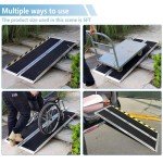 Portable 3-Foot Aluminum Wheelchair Ramp