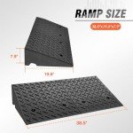 Heavy-Duty Rubber Curb Ramp for Vehicles