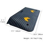 Heavy Duty Rubber Threshold Ramp for Wheelchairs