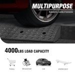 Heavy-Duty Rubber Curb Ramp for Vehicles