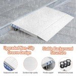 UOKRR Portable Aluminum Wheelchair Threshold Ramp