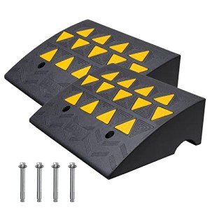VEVOR Heavy-Duty Rubber Curb Ramp Set 2 Pack