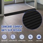 Adjustable Rubber Door Threshold Ramp for Wheelchairs