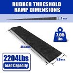 Adjustable 1" Rubber Wheelchair Threshold Ramp
