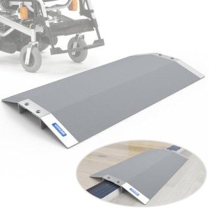 Adjustable 28.5" Aluminum Wheelchair Ramp with Non-Slip Surface