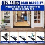 Adjustable 1" Rubber Wheelchair Threshold Ramp