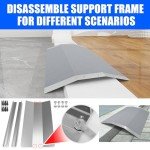 Adjustable 28.5" Aluminum Wheelchair Ramp with Non-Slip Surface