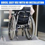Adjustable 28.5" Aluminum Wheelchair Ramp with Non-Slip Surface