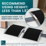 Nuvium Aluminum Wheelchair Ramp, 11.8" L, 2-Pack